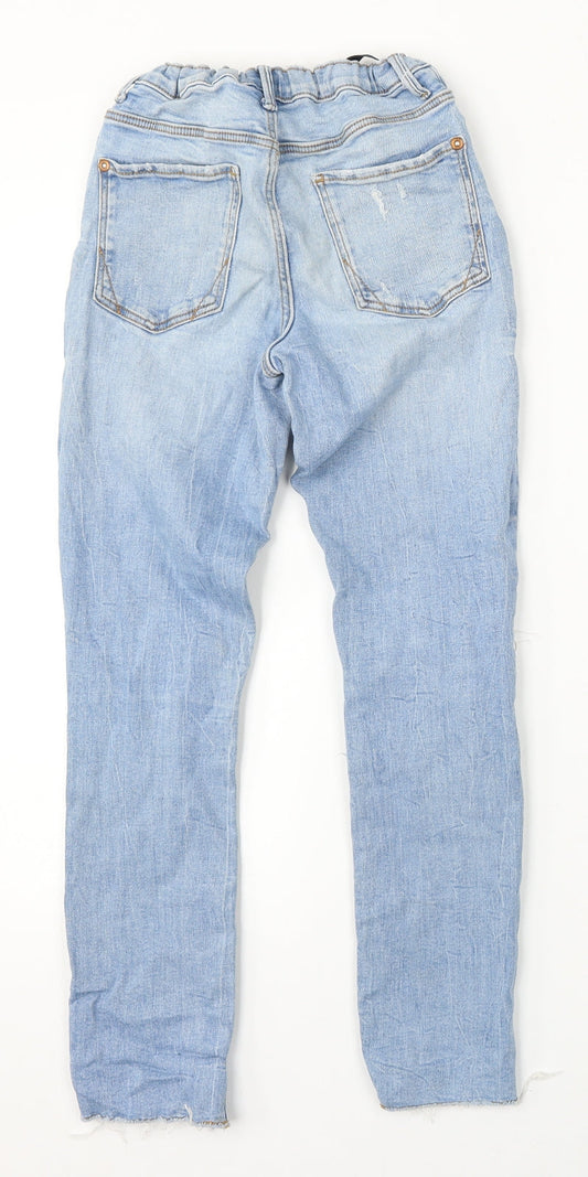 River Island Girls Blue  Cotton Straight Jeans Size 11 Years  Regular