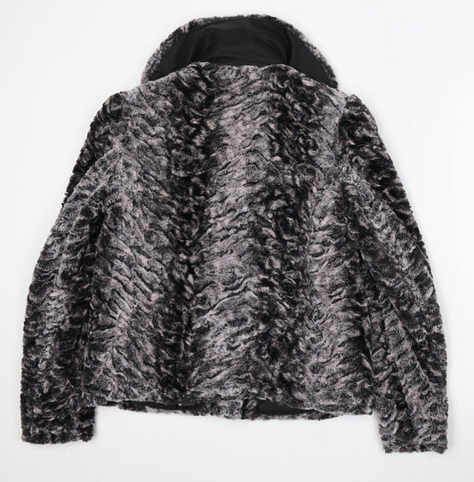Arianna Womens Silver   Jacket  Size 8  Hook & Eye