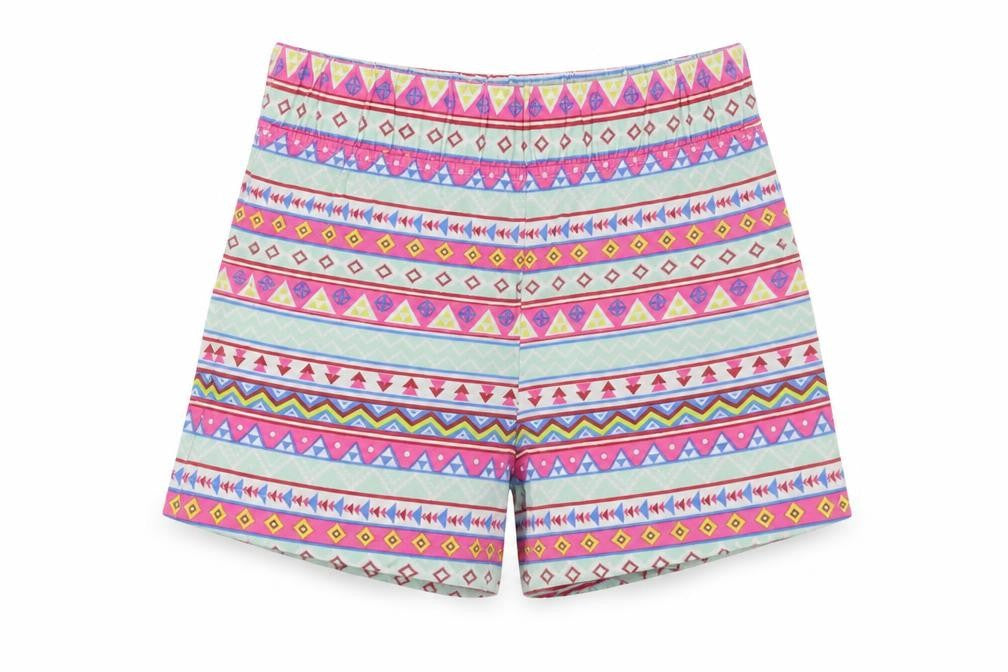 Dunnes Girls Multicoloured Geometric Cotton Bermuda Shorts Size 6 Years  Regular