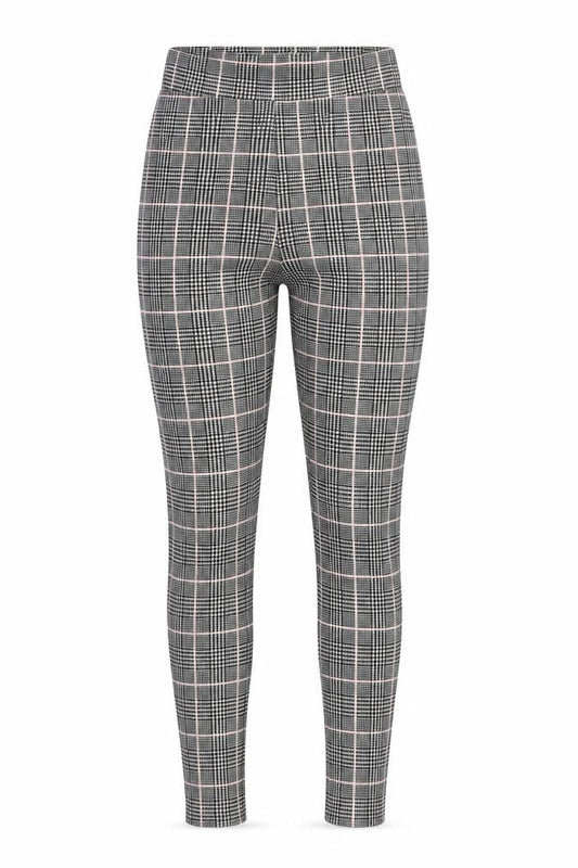 PRETTY LITTLE THING  Womens Grey Plaid Polyester Jegging Leggings Size 4 L32 in