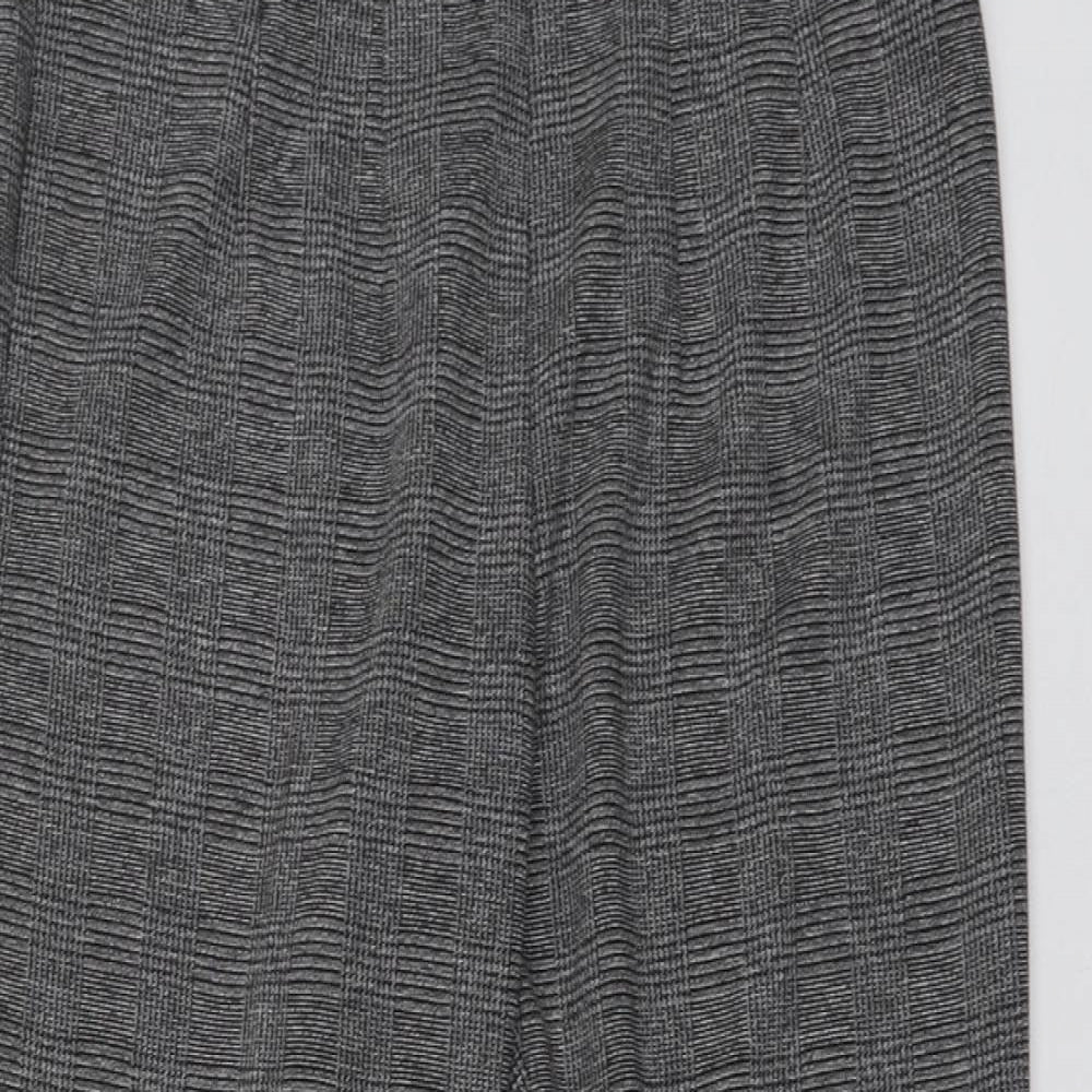 M7S Womens Grey Plaid Polyester Chino Trousers Size 10 L25 in Regular
