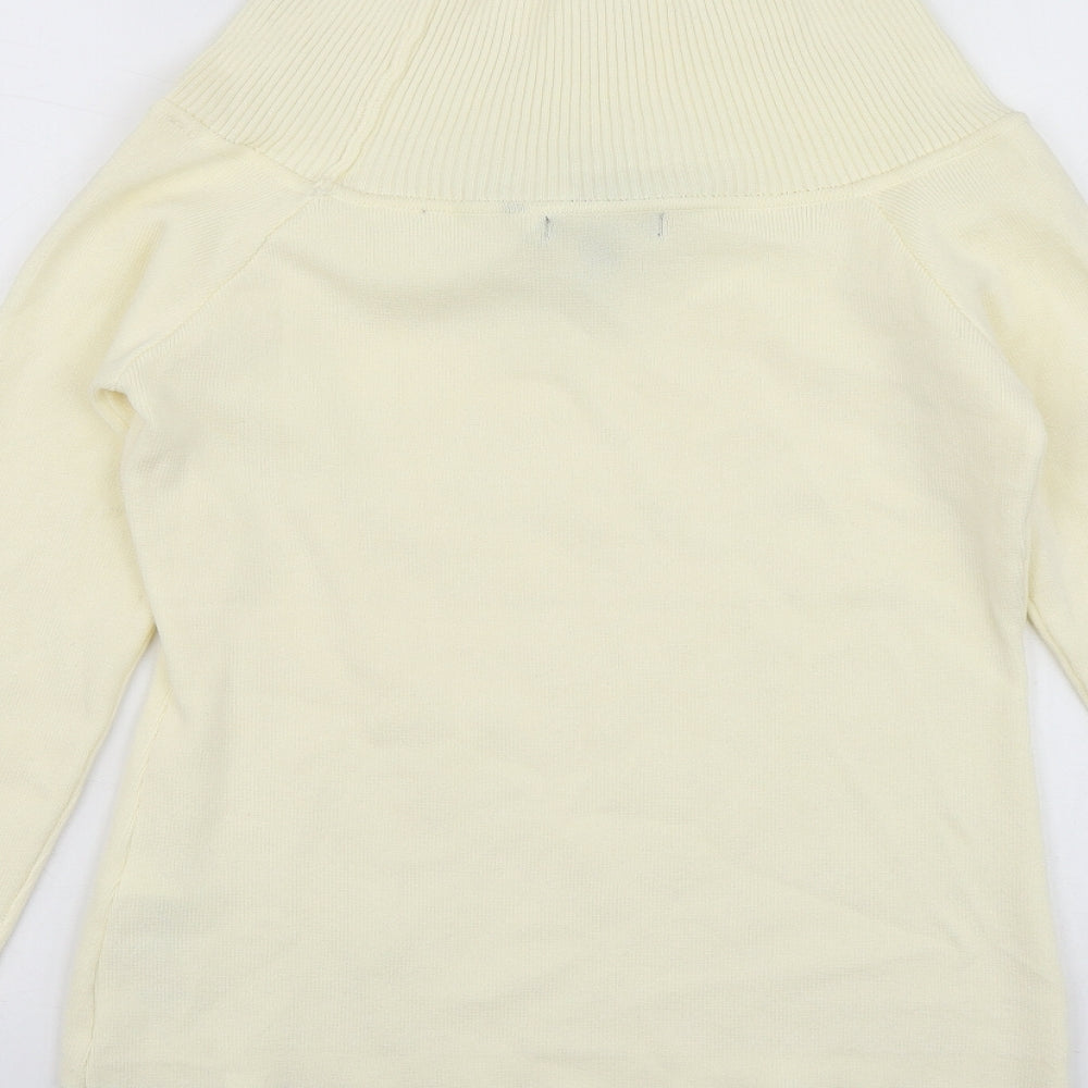 New Look Womens Yellow Square Neck  Viscose Pullover Jumper Size 16