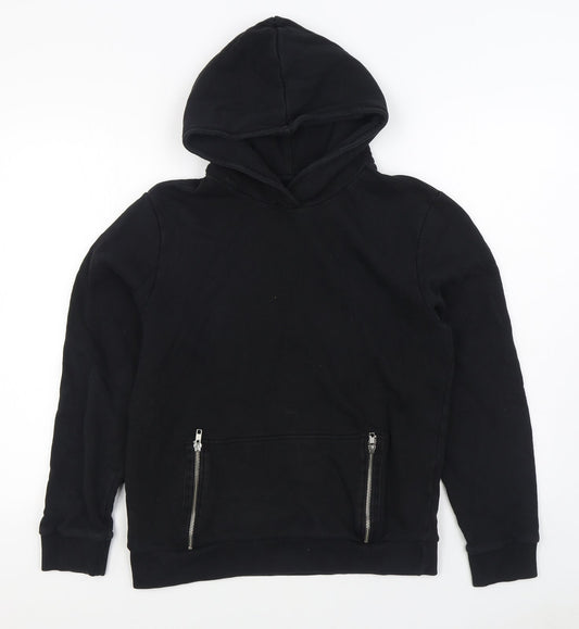 1971 Womens Black  Cotton Pullover Hoodie Size M  Pullover