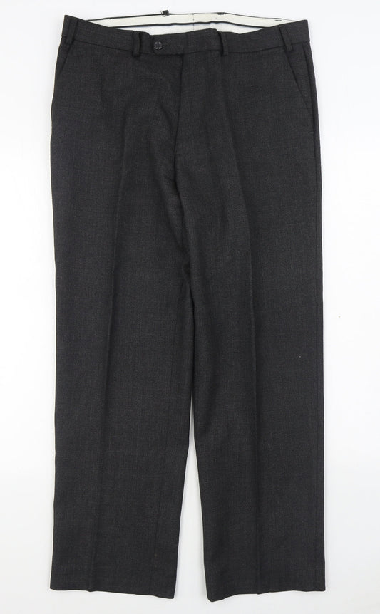 Skopes Womens Grey  Polyester Trousers  Size 34 in L28 in Regular Zip