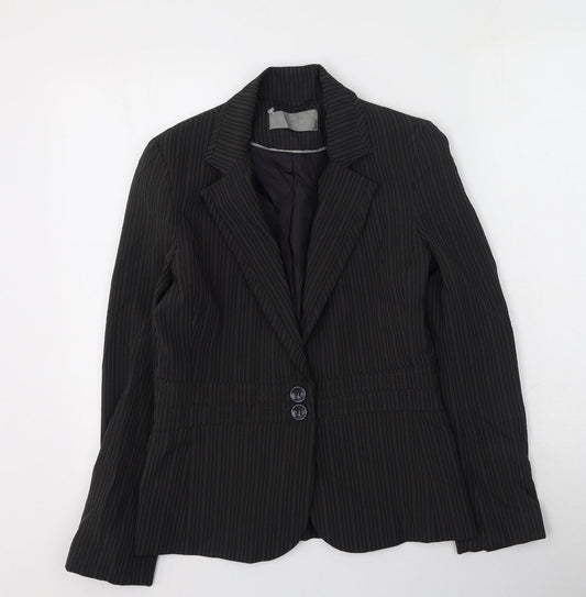 South  Womens Green Striped  Gilet Jacket Size 10