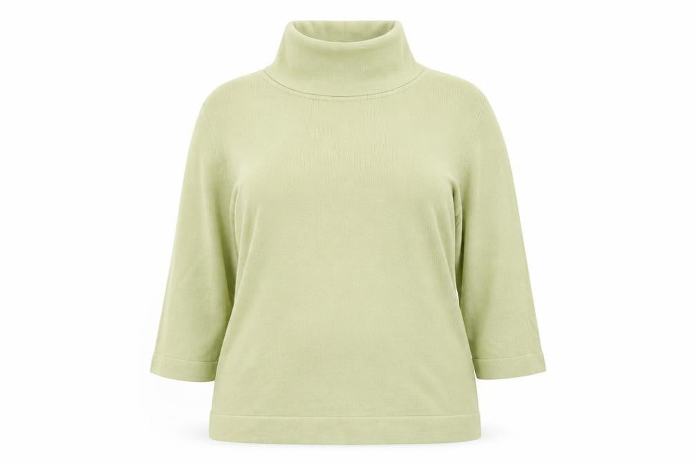 Marks and Spencer Womens Green High Neck  Acrylic Pullover Jumper Size 18