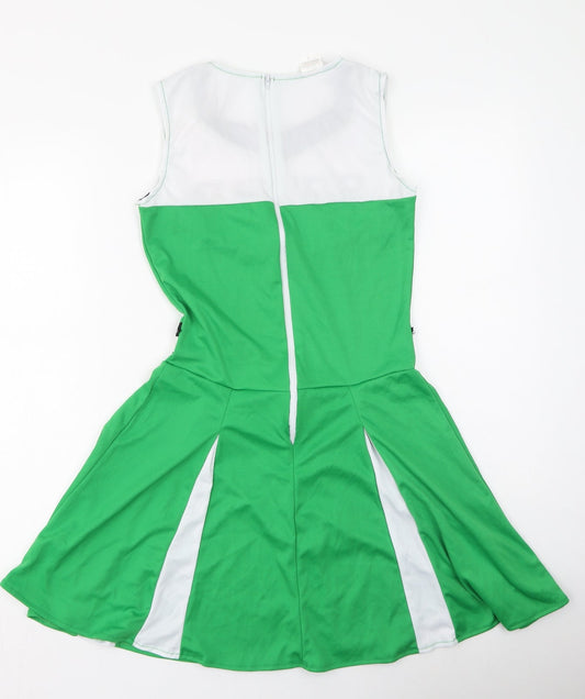 Preworn Womens Multicoloured  Polyester Fit & Flare  Size S  Round Neck  - fancy dress