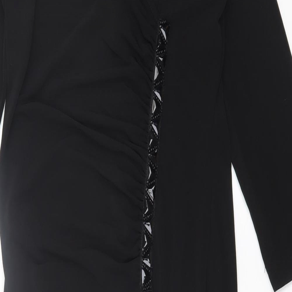 Savoir Womens Black  Polyester A-Line  Size 12  V-Neck Pullover