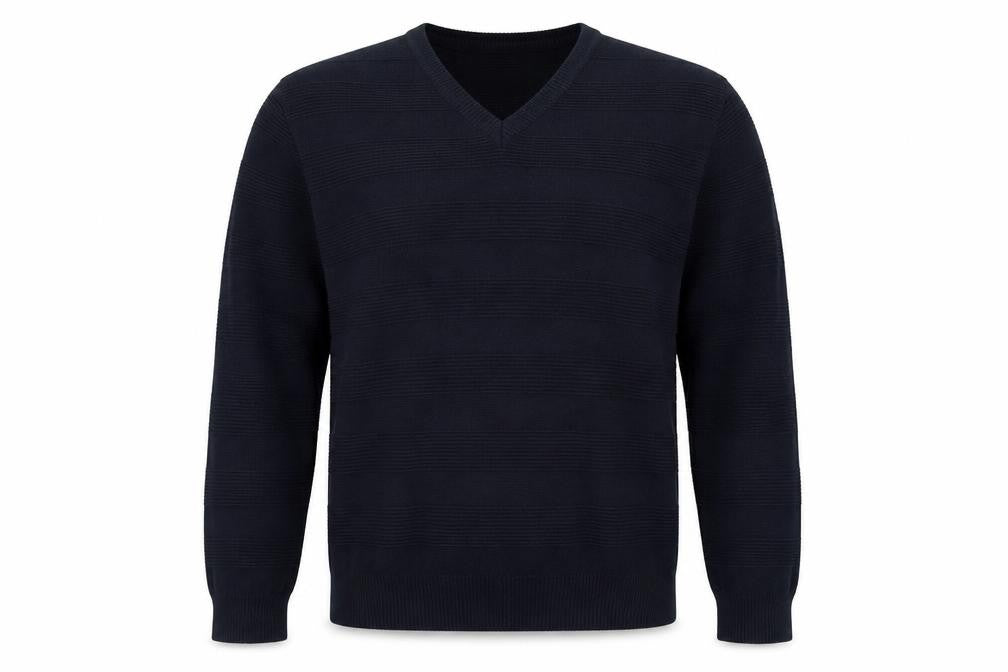 Marks and Spencer Mens Blue V-Neck  Acrylic Pullover Jumper Size S