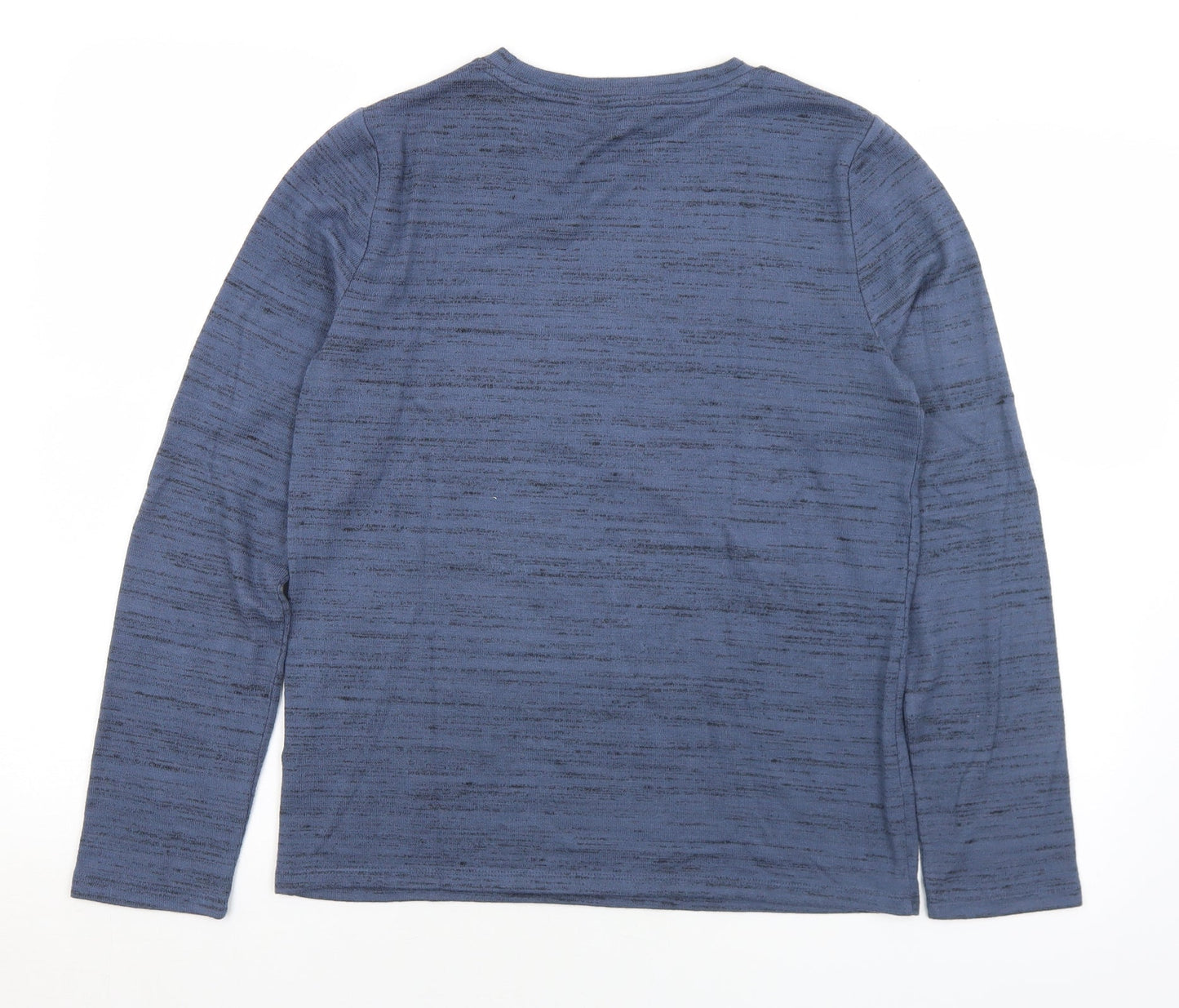 Marks and Spencer Womens Blue Round Neck  Polyester Pullover Jumper Size 10