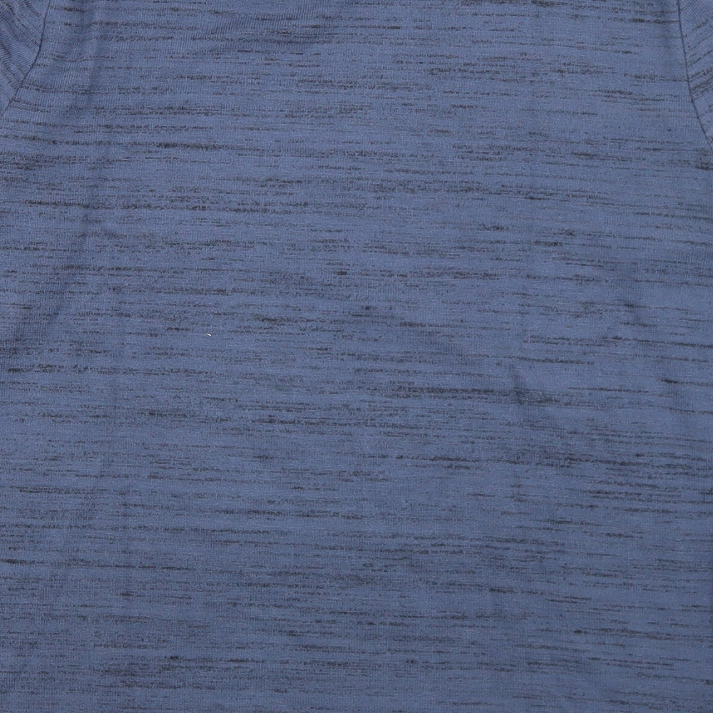 Marks and Spencer Womens Blue Round Neck  Polyester Pullover Jumper Size 10