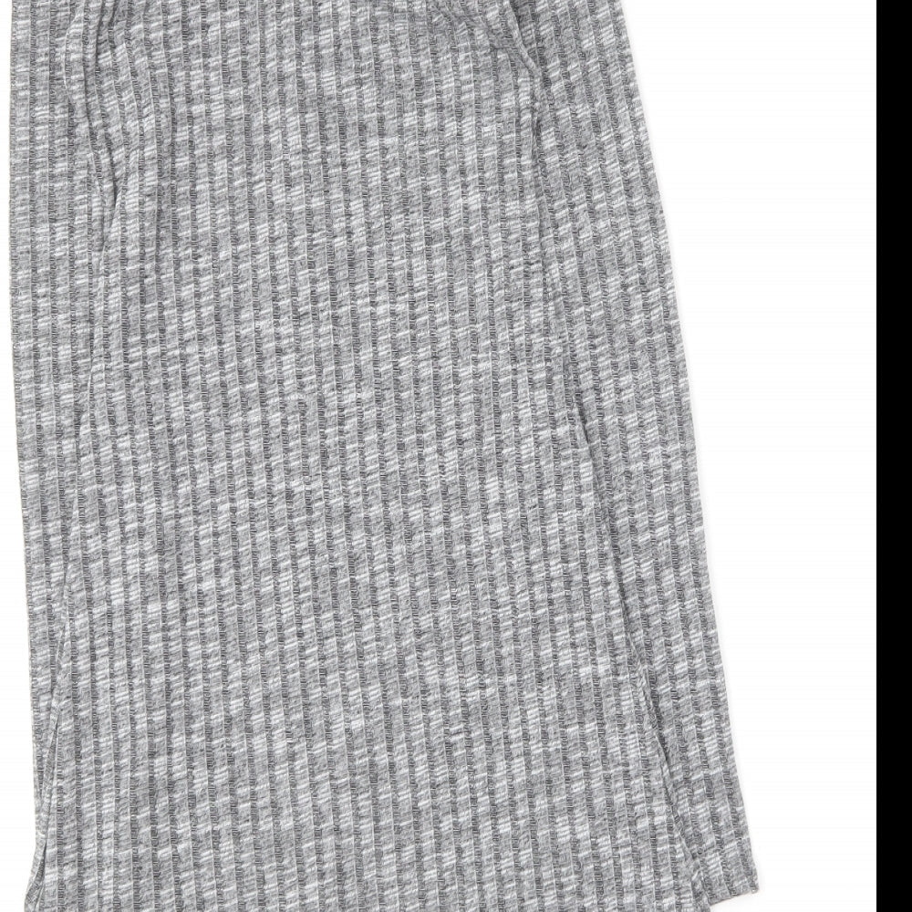 ASOS Womens Grey  Polyester Bodycon  Size 10  V-Neck