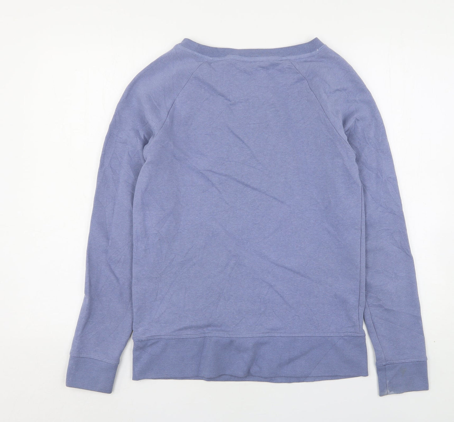 bonprix Womens Blue  Cotton Pullover Sweatshirt Size S