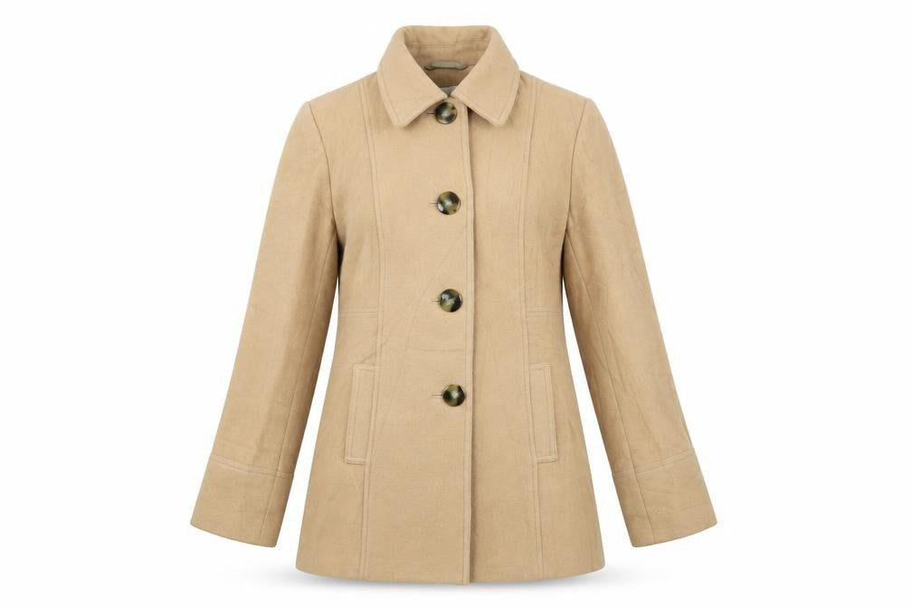 Marks and Spencer Womens Beige   Overcoat Coat Size 10