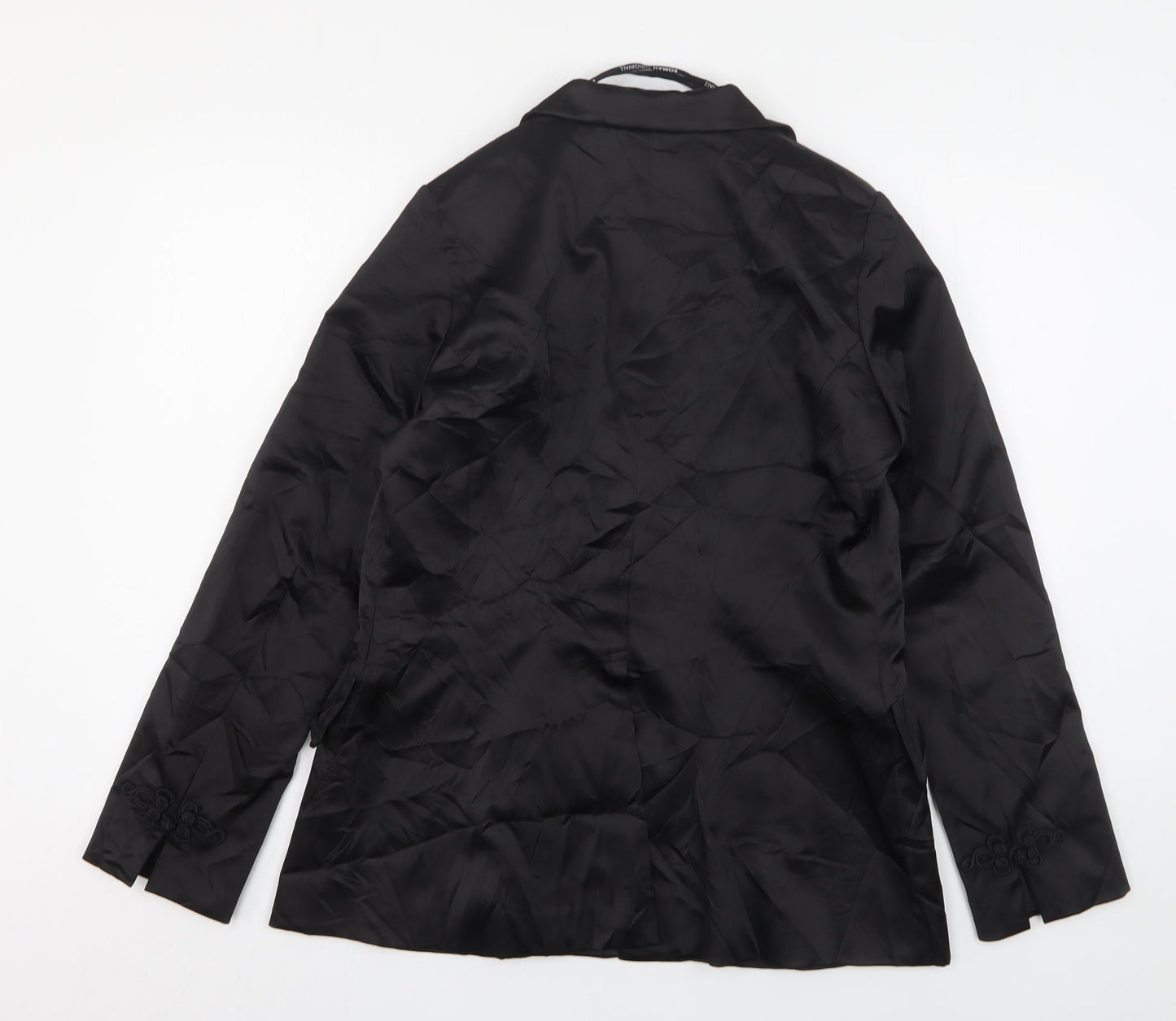 Roman Womens Black  Polyester Jacket Suit Jacket Size 14