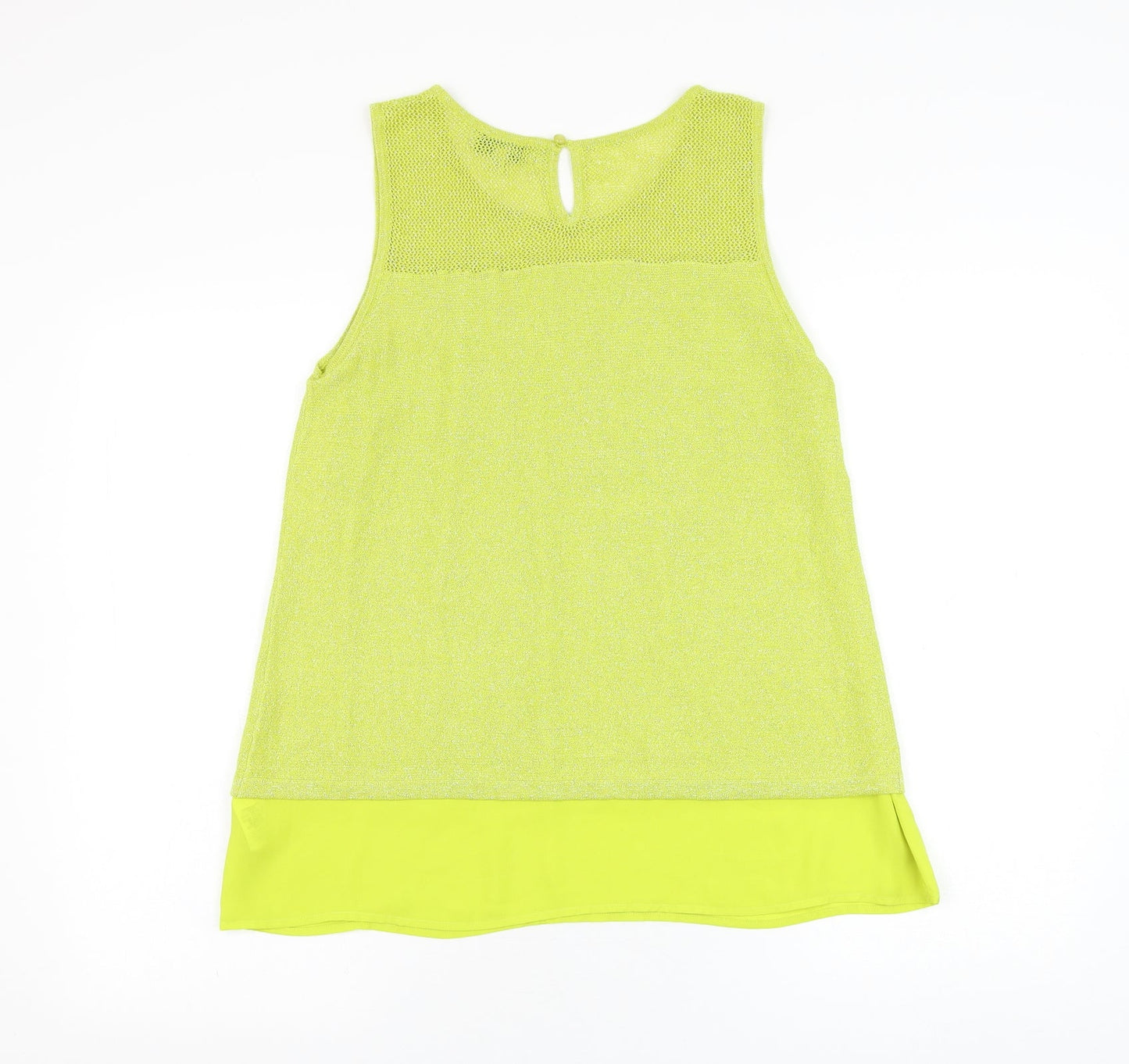NEXT Womens Green  Viscose Basic Tank Size 12 Round Neck