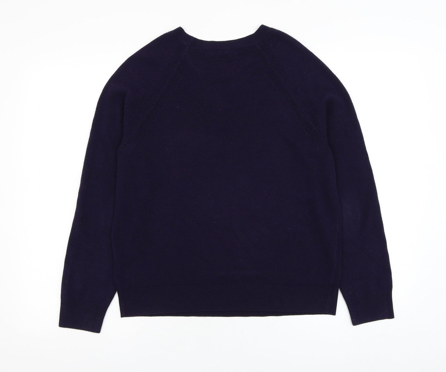 Marks and Spencer Womens Purple Round Neck  Acrylic Pullover Jumper Size 12