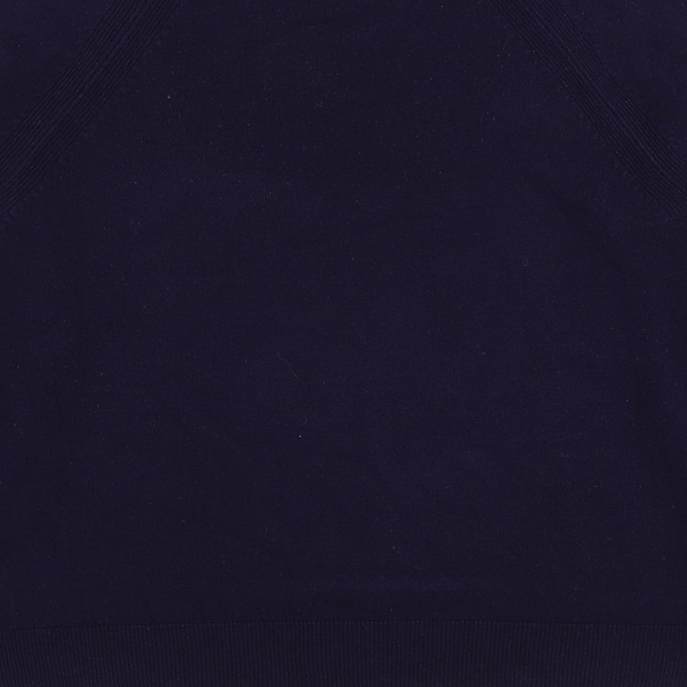 Marks and Spencer Womens Purple Round Neck  Acrylic Pullover Jumper Size 12