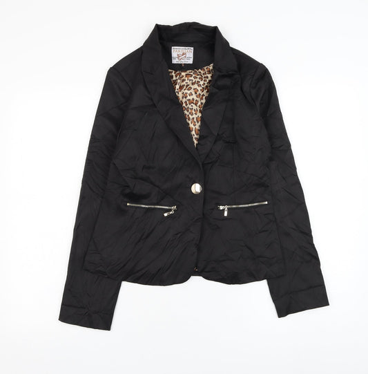 PARISIAN SIGNATURE Womens Black   Jacket Blazer Size 12  Button