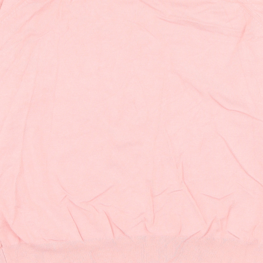 Dunnes Stores Womens Pink Round Neck  Viscose Pullover Jumper Size XL