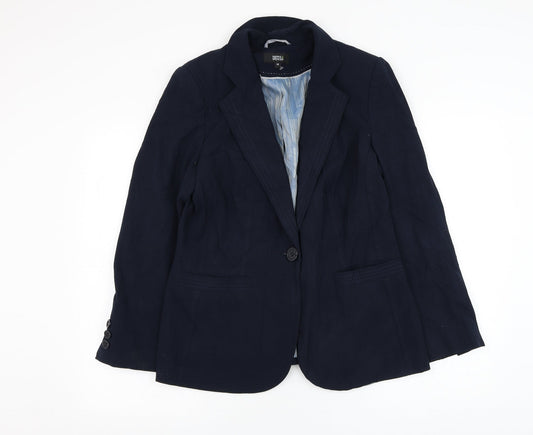 Marks and Spencer Womens Blue   Jacket Blazer Size 14  Button