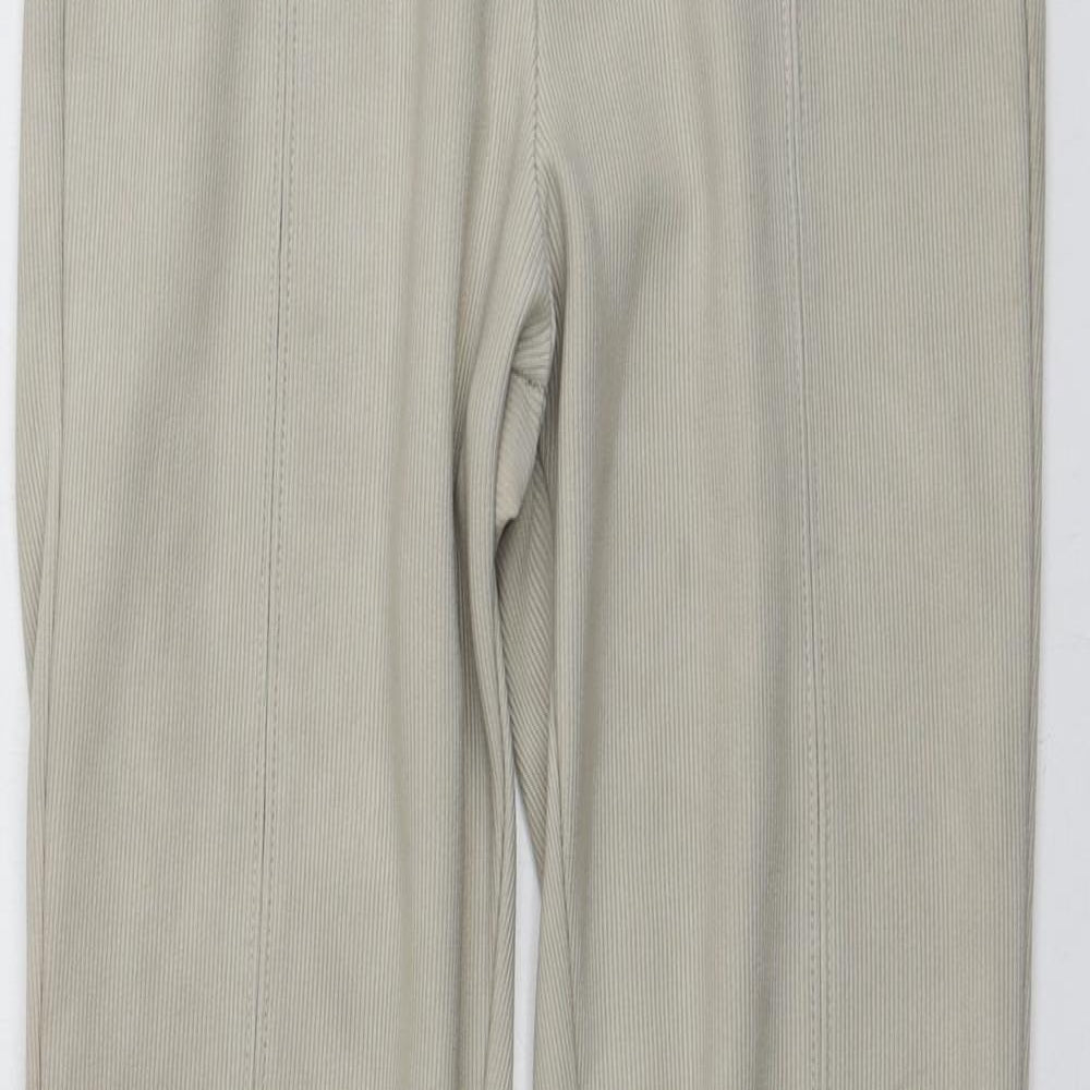 Stradivarius Womens Beige  Polyester Trousers  Size S L32 in Regular