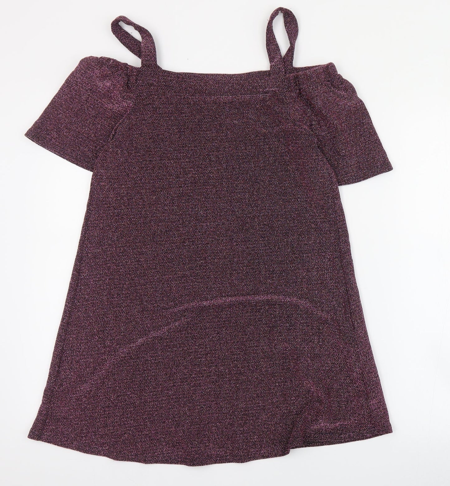 New Look Womens Pink  Nylon Shift  Size 6  Square Neck Pullover