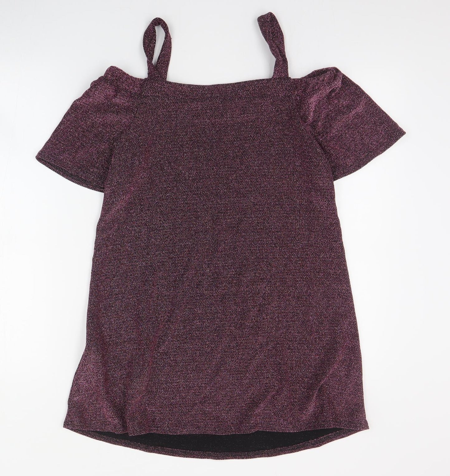 New Look Womens Pink  Nylon Shift  Size 6  Square Neck Pullover