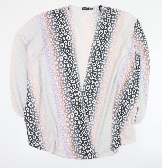 Boohoo Womens Multicoloured Animal Print  Jacket  Size 16