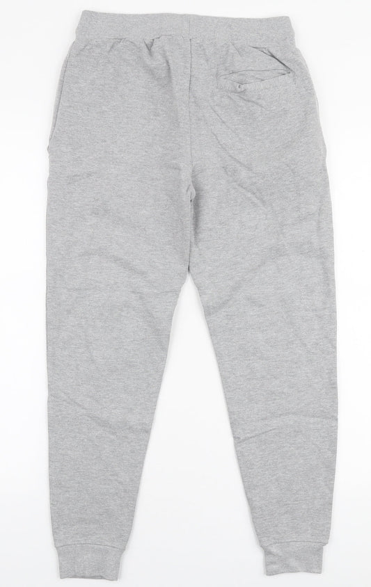 Good For Nothing Womens Grey  Cotton Jogger Trousers Size S L25 in Slim Drawstring