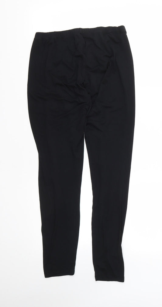 Brave Soul Womens Black  Polyester Cropped Leggings Size S L27 in