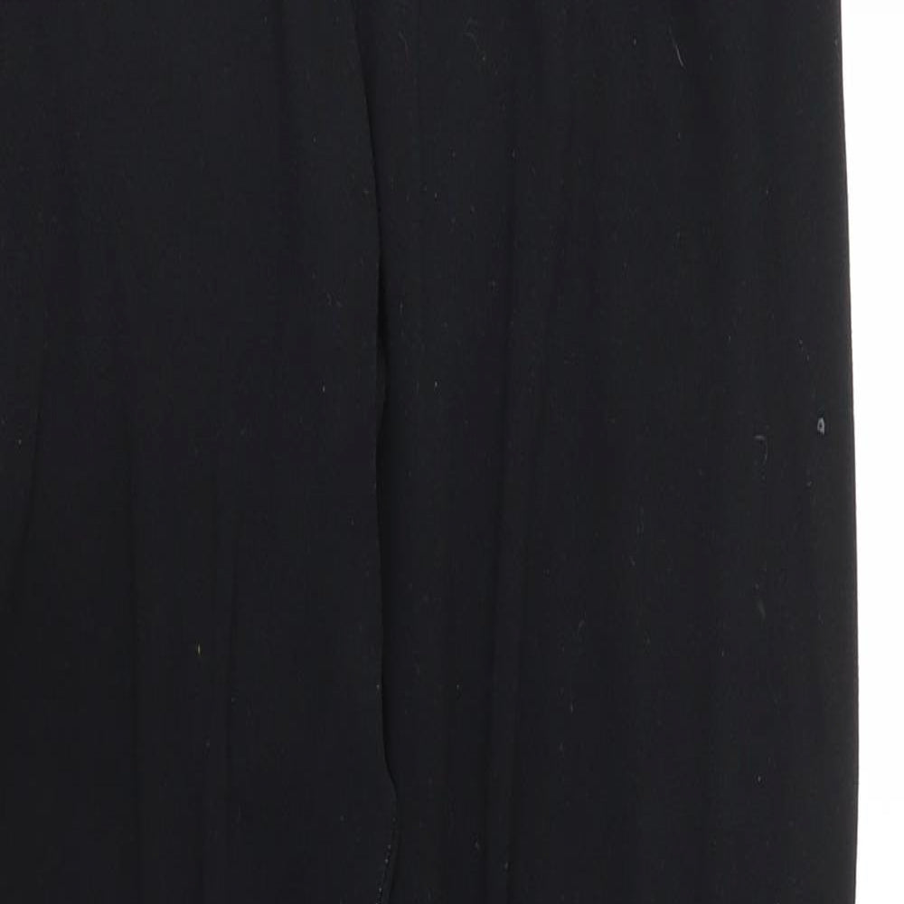 Brave Soul Womens Black  Polyester Cropped Leggings Size S L27 in