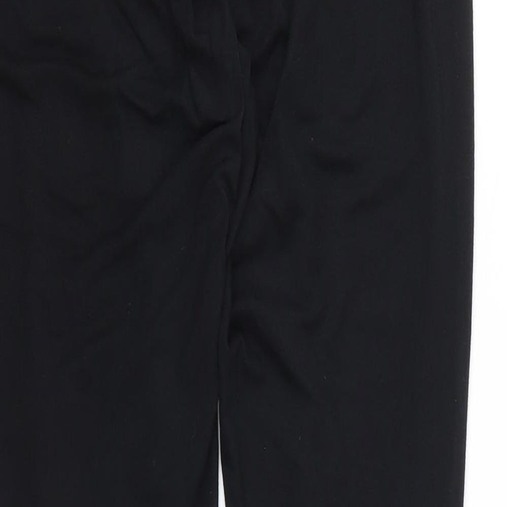 Brave Soul Womens Black  Polyester Cropped Leggings Size S L27 in