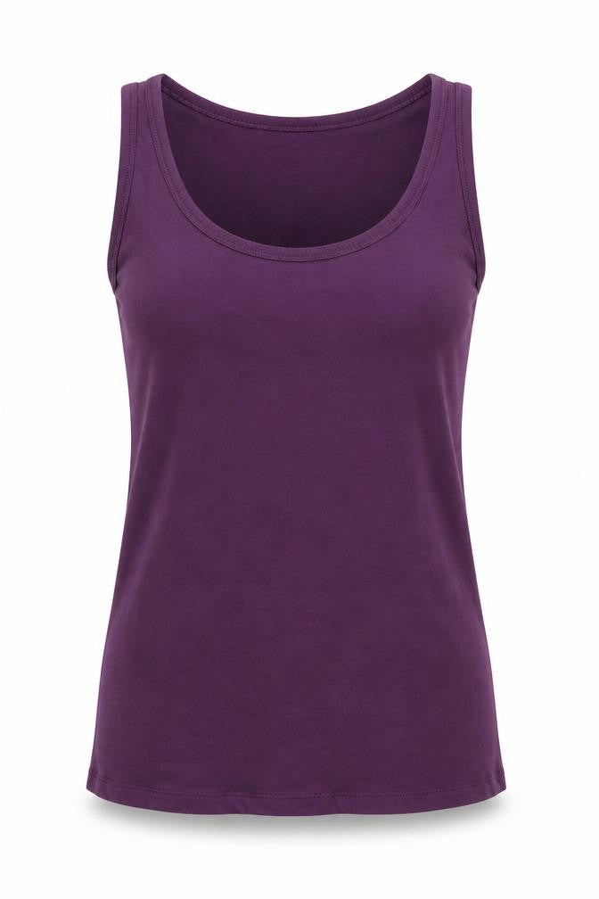 TALLY WEiJL Womens Purple  Polyester Basic Tank Size XL Round Neck