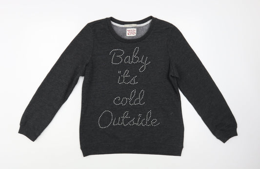 George Womens Grey  Cotton Pullover Sweatshirt Size 10  Pullover - Cold Outside