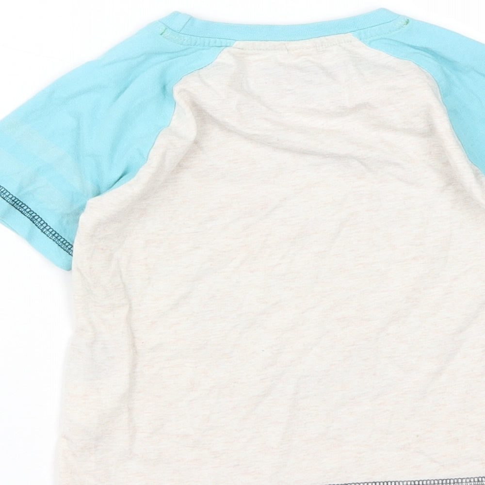 Disney Boys Beige  Polyester Basic T-Shirt Size 3-4 Years Round Neck  - Dusty Planes
