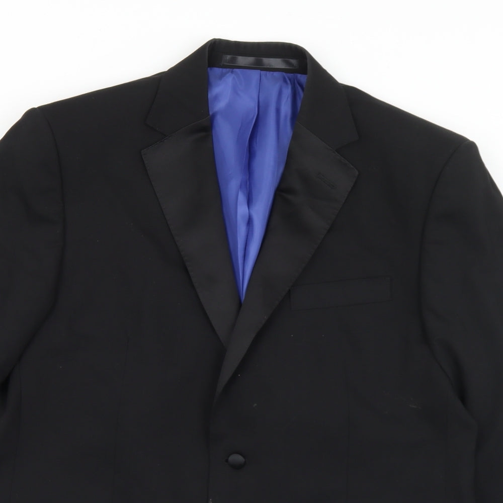 Marks and Spencer Mens Black  Wool Jacket Suit Jacket Size 40
