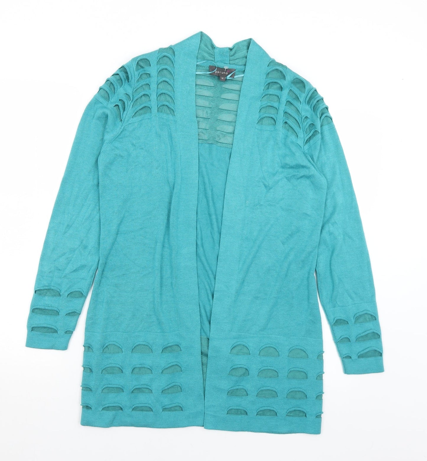 Marks and Spencer Womens Green V-Neck  Viscose Cardigan Jumper Size 10
