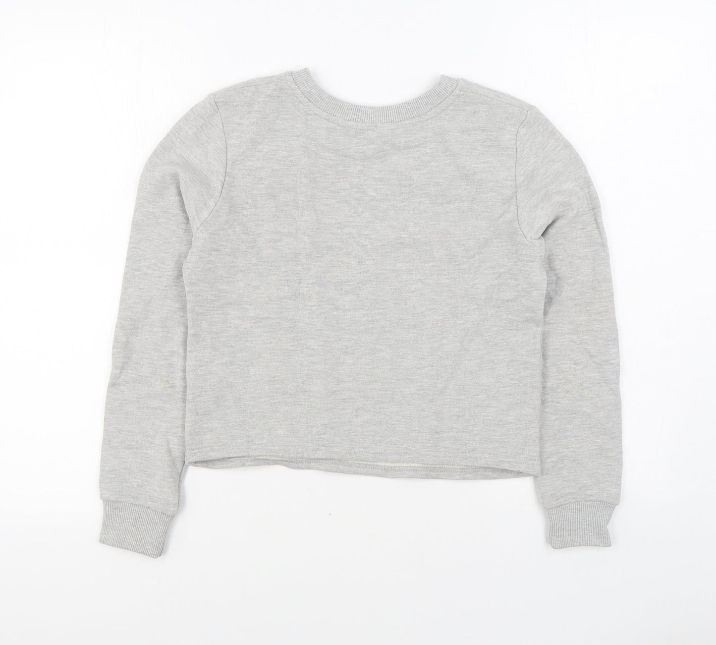 Miss Selfridge Womens Grey  Cotton Pullover Sweatshirt Size 6  Pullover
