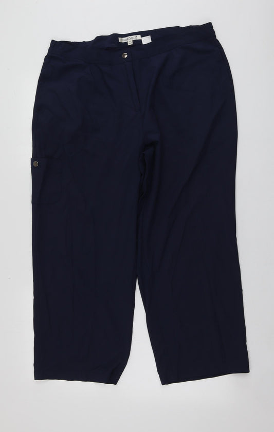 TravelSmith Womens Blue  Polyester Trousers  Size XL L25 in Regular