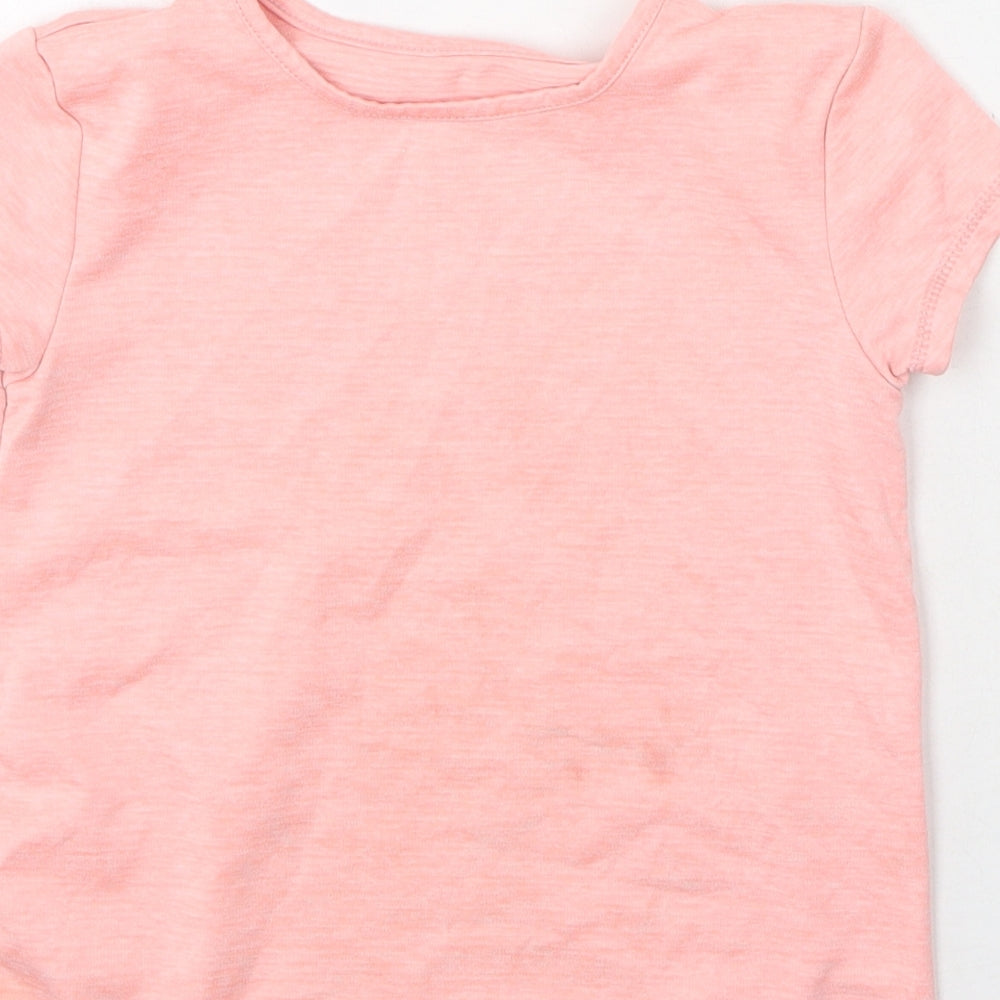 Dunnes Stores Boys Pink  Polyester Basic Casual Size 5-6 Years Round Neck