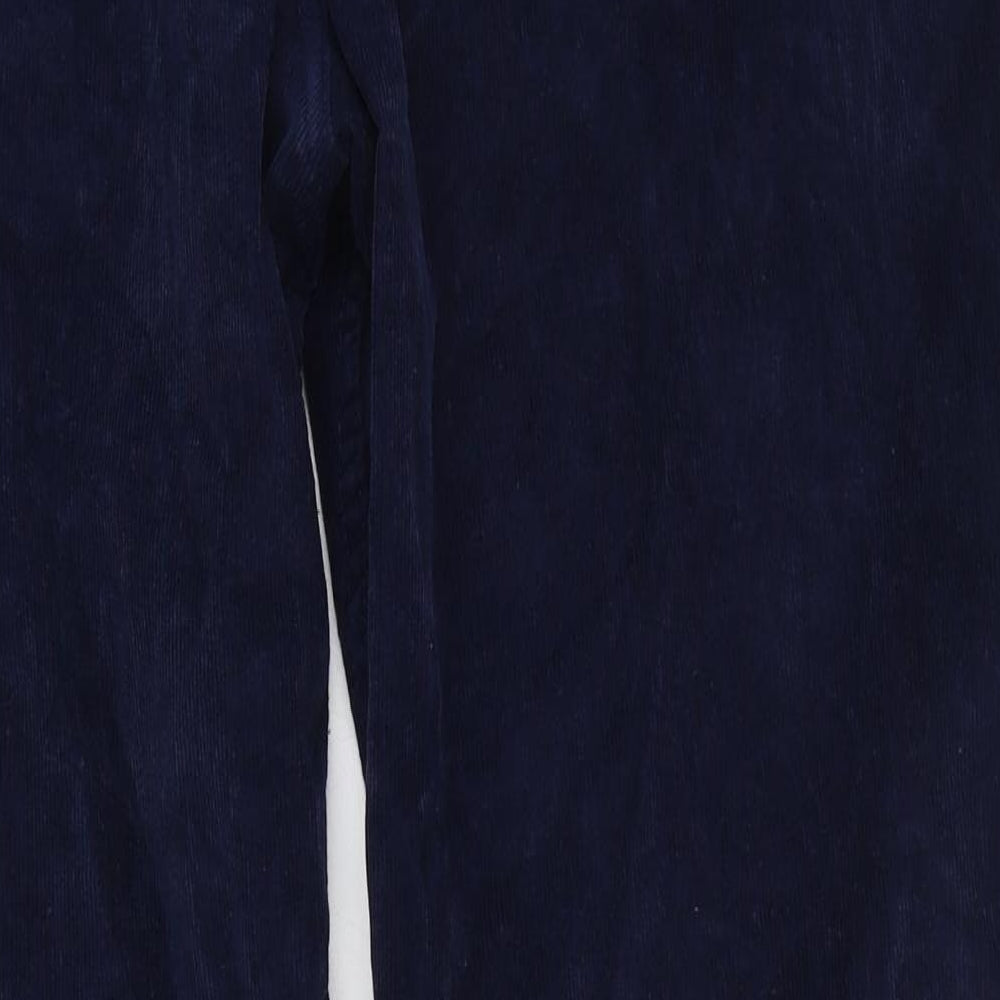 Dunnes Stores Womens Blue  Cotton Trousers  Size 36 in L27 in Regular