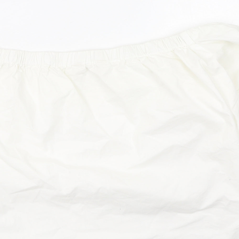 Miss Selfridge Womens Ivory  Cotton Basic Blouse Size 12 Off the Shoulder