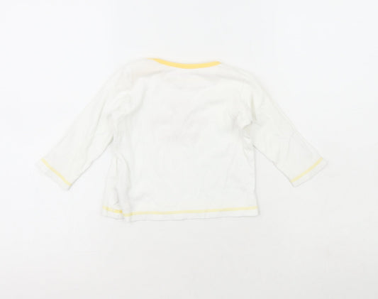 Preworn Girls White  100% Cotton Basic T-Shirt Size 9-12 Months Crew Neck  - My Mummy Rocks