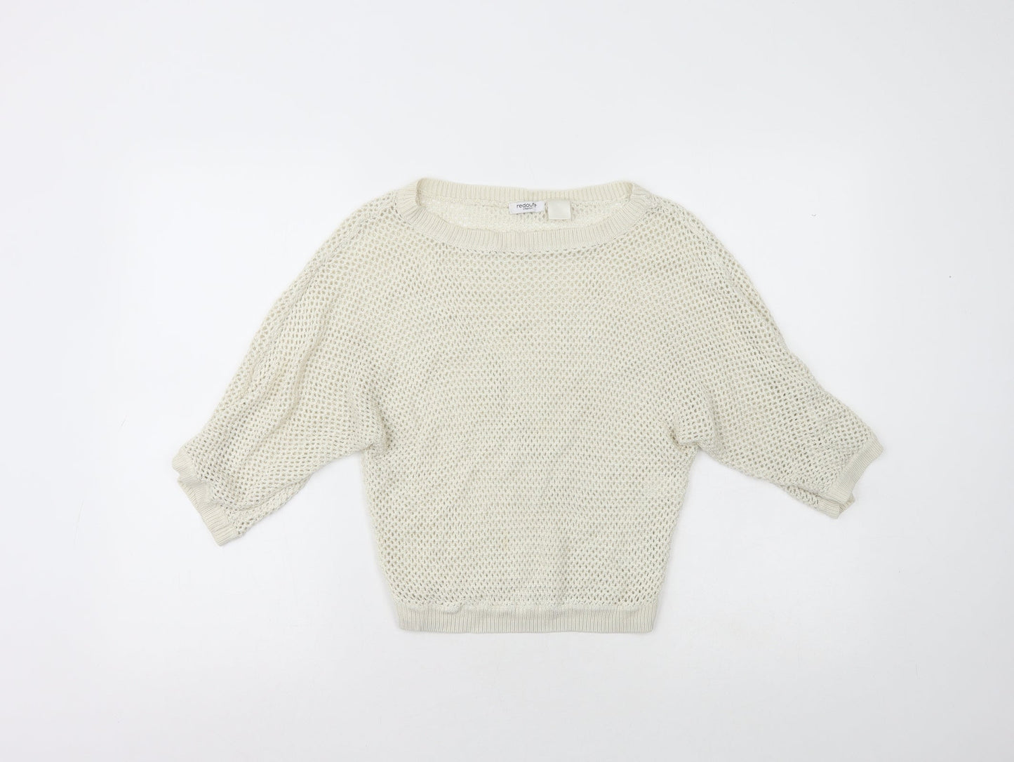 Redoute  Womens Ivory High Neck  Polyester Henley Jumper Size XS