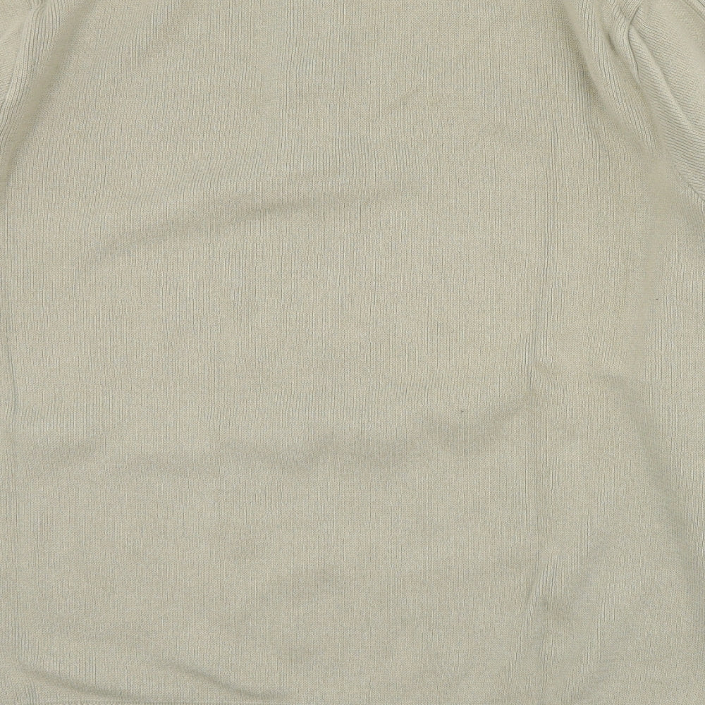 Blue Harbour Mens Beige High Neck  Cotton Pullover Jumper Size XL