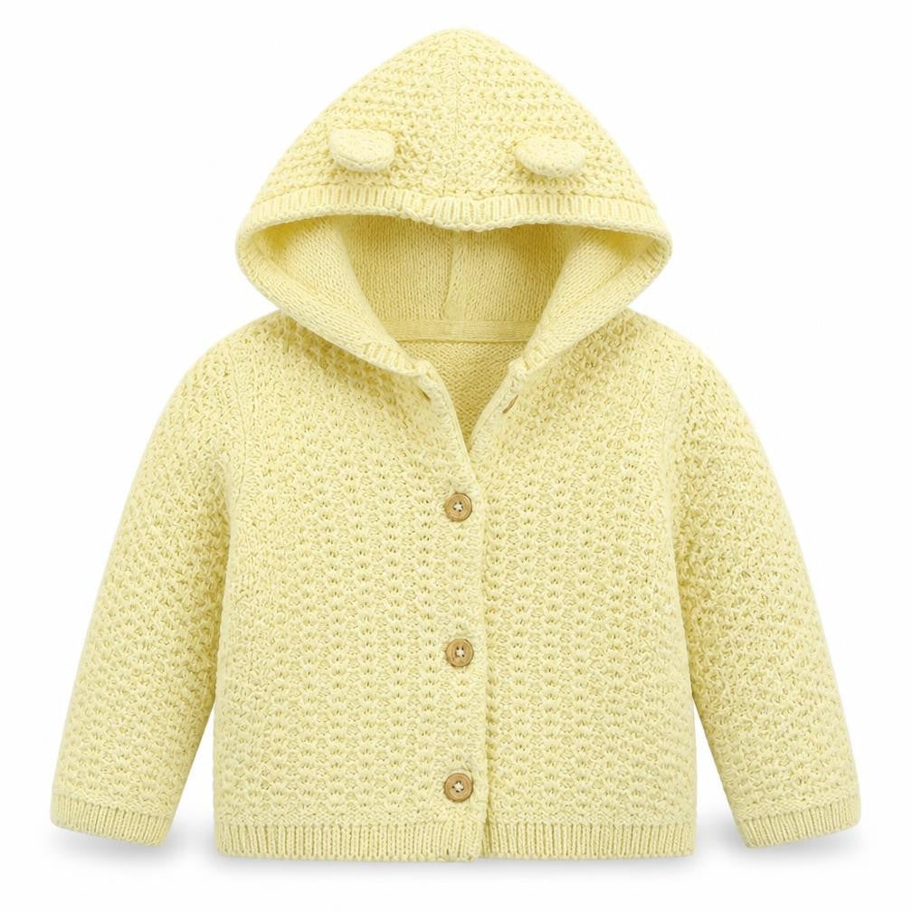 Tommy Bahama Girls Yellow  Cotton Cardigan Jumper Size 3-6 Months  Button