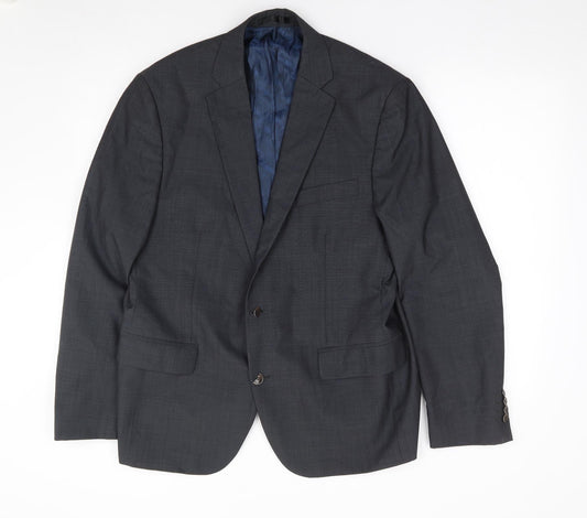 Jeo Ferrer Mens Grey  Wool Jacket Suit Jacket Size 42