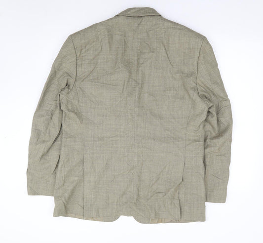 Varteks International Mens Green  Polyester Jacket Suit Jacket Size 40