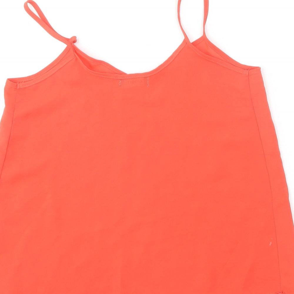Exhibit  Womens Red  Polyester Camisole T-Shirt Size 8 Sweetheart